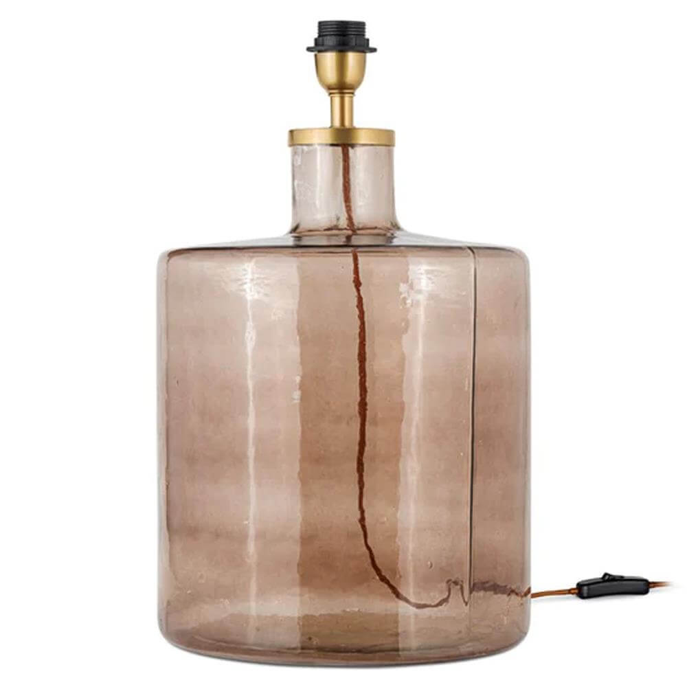 Nkuku Edina Recycled Glass Table Lamp Smoke Brown Large